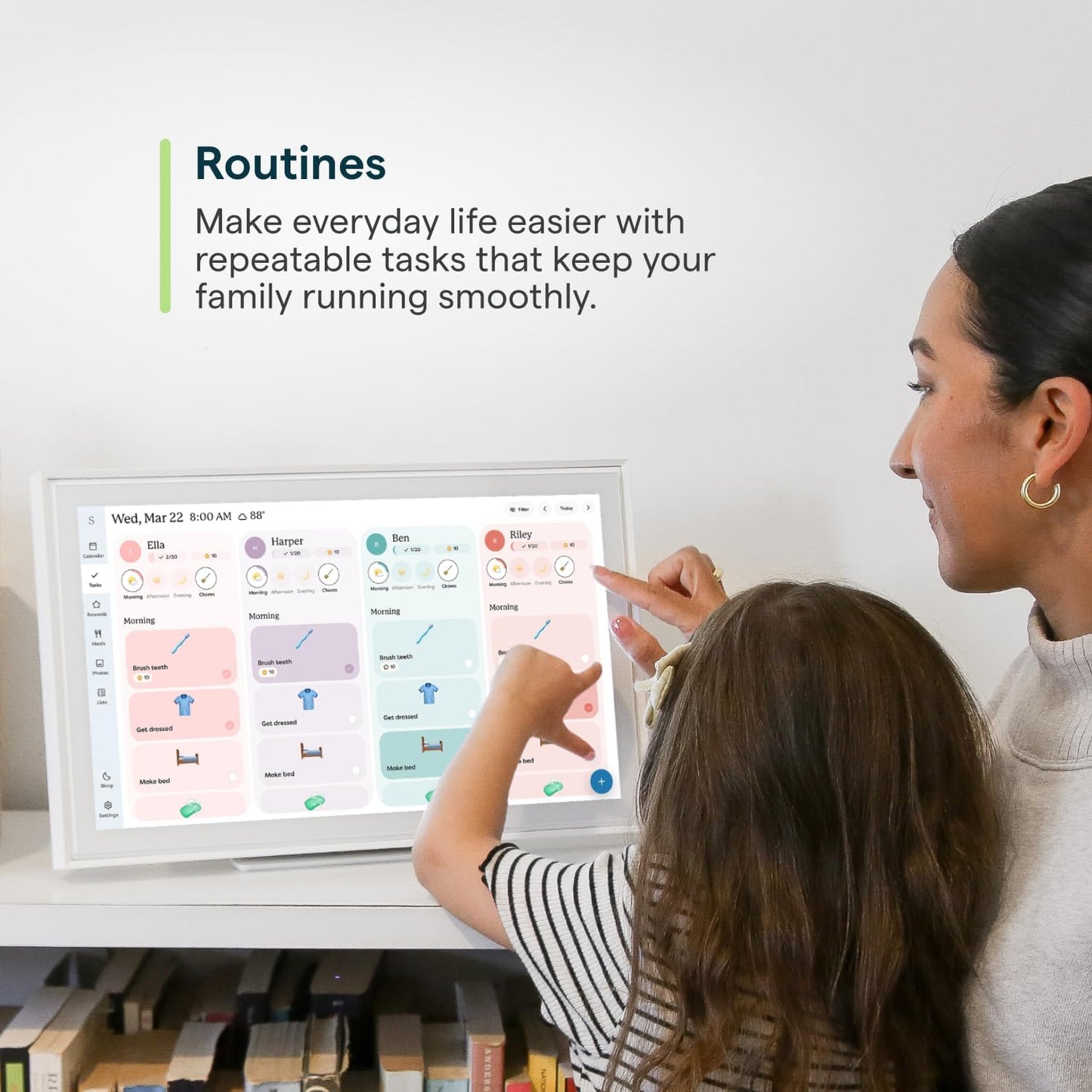 15-Inch Digital Wall Planner & Chore Chart 2025