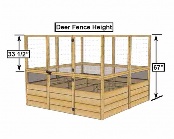Deer Proof Cedar Complete Raised Garden Bed Kit ?8?x 8?x 20′?