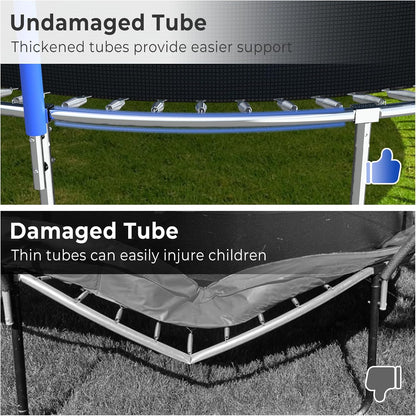 Upgraded 16Ft Trampoline with Basketball Hoop & Net
