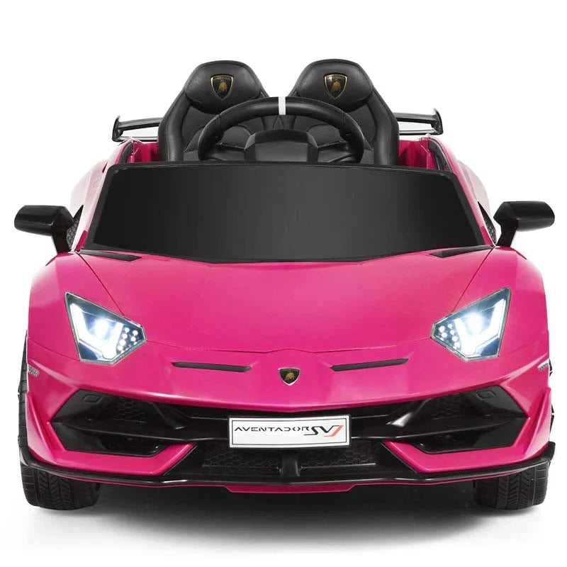 Licensed Lamborghini SVJ Kids Ride-On Car, 12V Battery Powered Sports Car Toy with Trunk & Remote