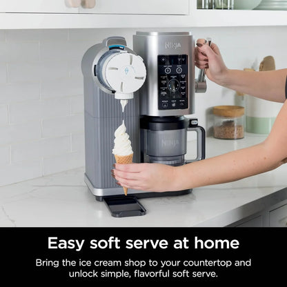 2025 Swirl by CREAMi Ice Cream and Soft Serve Maker, Sorbet, Milkshake, Frozen Yogurt, Low Calories Program & More, 13-in-1, Soft Serve Handle, (2) CREAMi Swirl 16oz Pints, For Kids & ALL ages, NC701