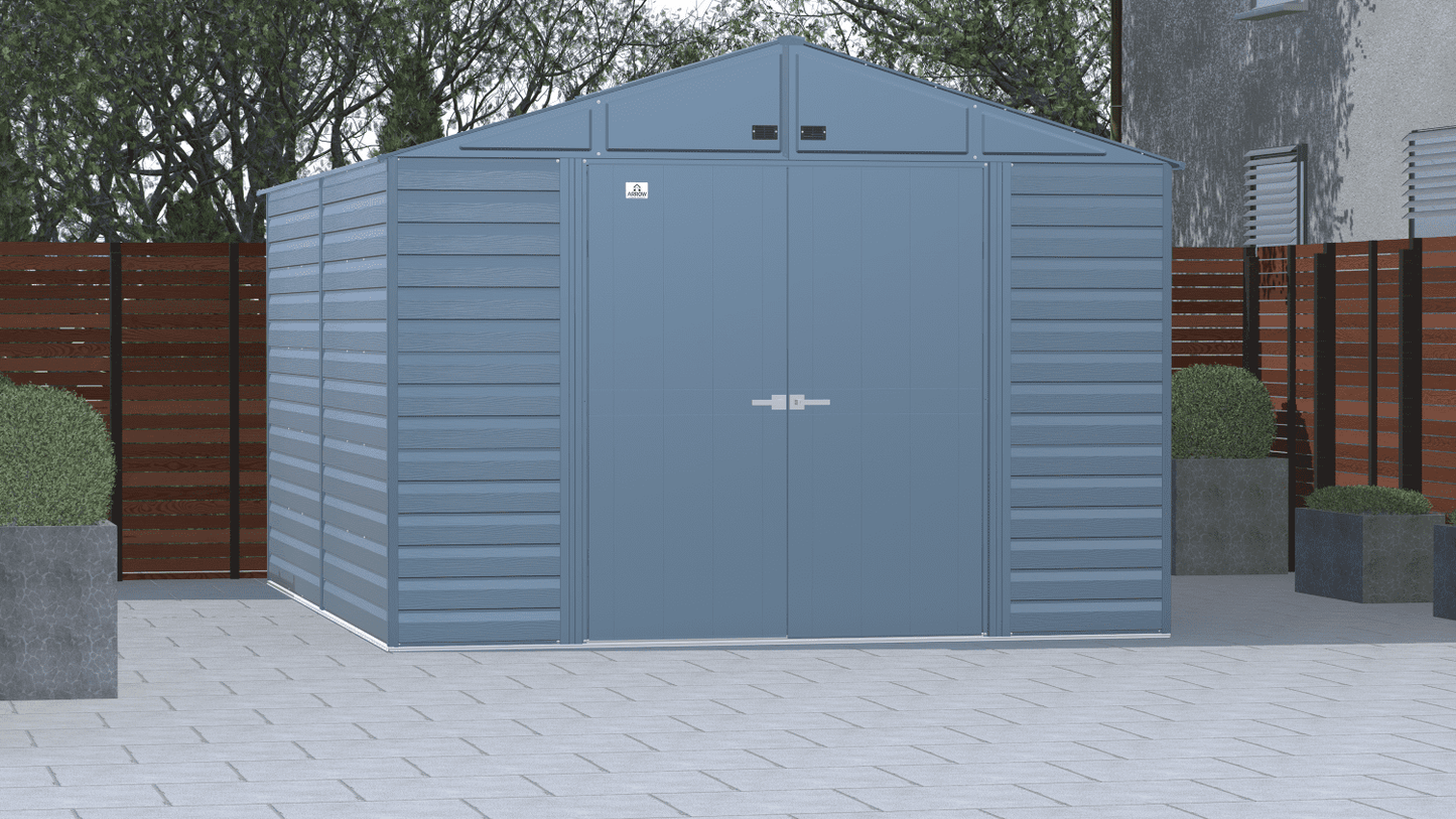 2025 Select Steel Storage Shed, 10x14, Blue Grey