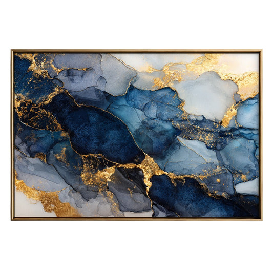 Gavnux Modern Abstract Gold Foil Canvas Wall Art