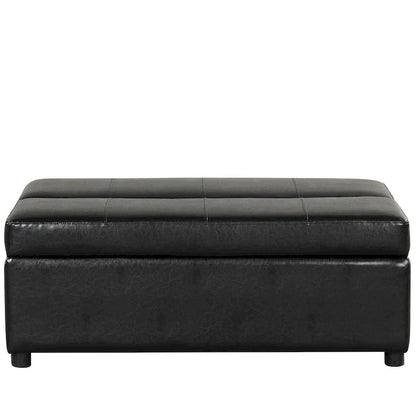 Twin Size Folding Pull out Ottoman Sleeper Bed with Mattress Convertible Guest Bed, PU Upholstered Sleeper Sofa