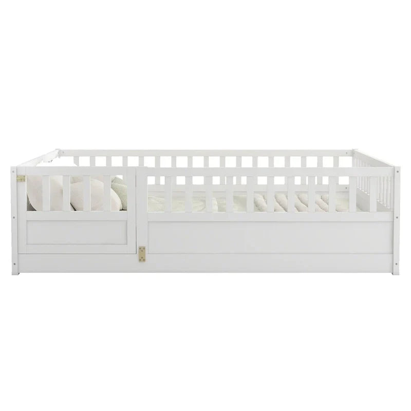 Montessori wooden children's floor bed with Support slat