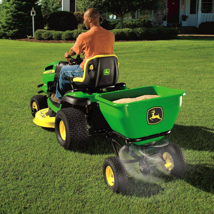 2025 175 lb Tow-Behind Broadcast Spreader, Rustproof Poly Hopper, Universal Fit