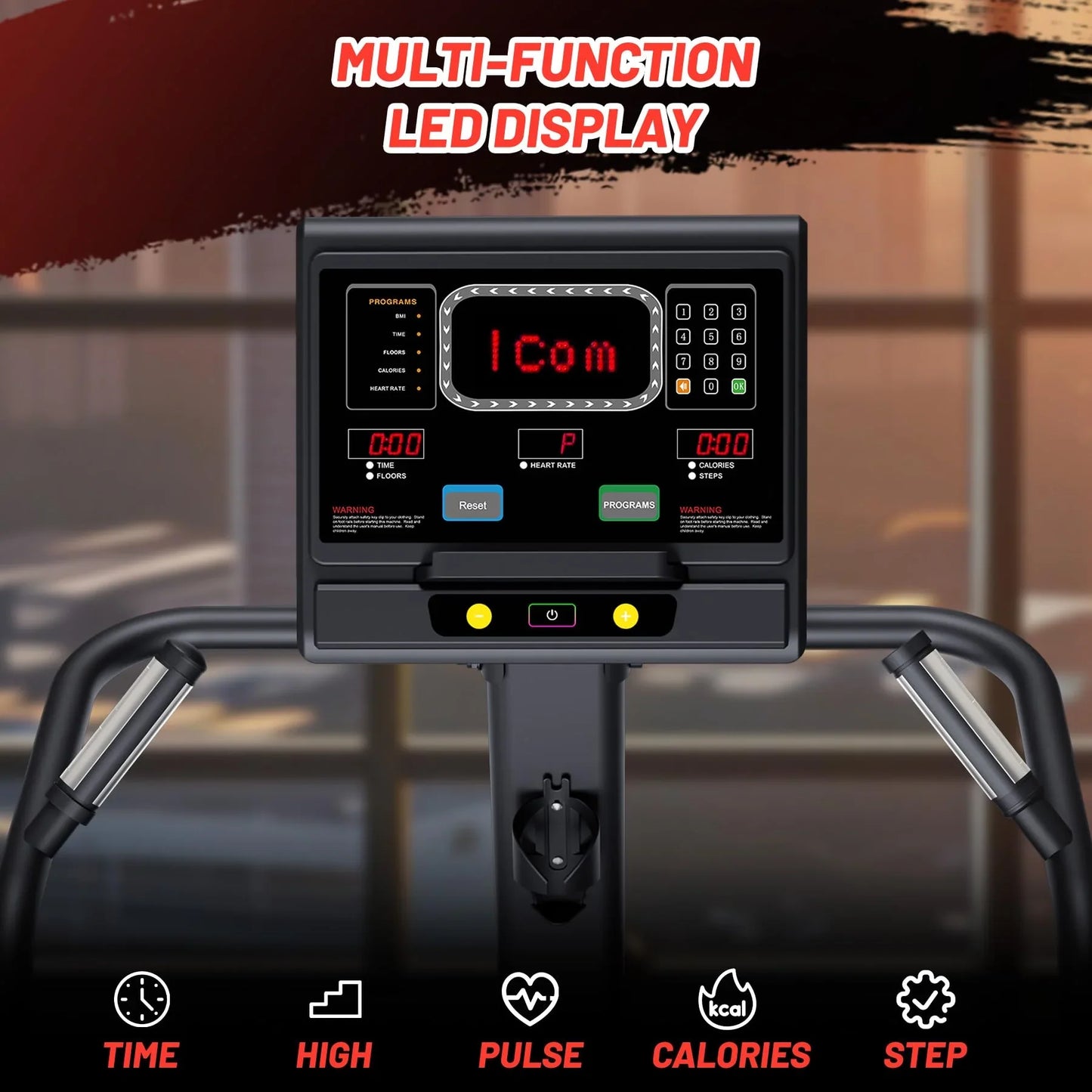 2025 Stepper Machine, Stair Stepper with LED Screen, Commercial Grade Stair Climber,Fitness Equipment with 15 Resistance Levels, 451LBS, 24-164 Steps/Minute,Black