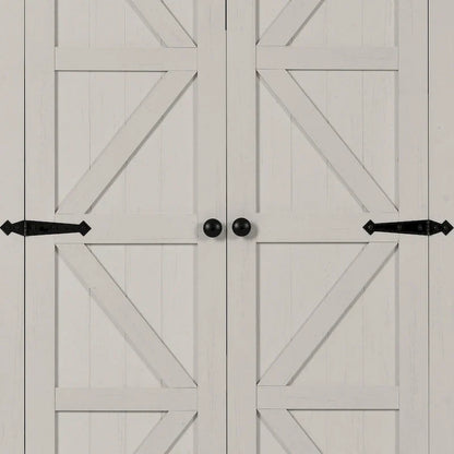 64 Farmhouse Tall Kitchen Pantry Storage Cabinet with 2 Drawers & Doors