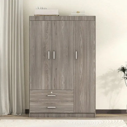 3-Door Wardrobe with 2 Drawers