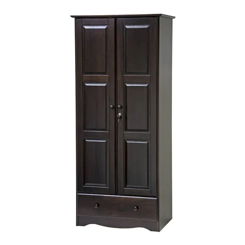 Palace Imports 100% Solid Wood Flexible Wardrobe Armoire with Metal or Wooden Knobs