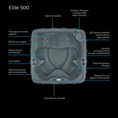 Aquarest Spas,Jet Square Plug And Play Hot Tub with Ozonator