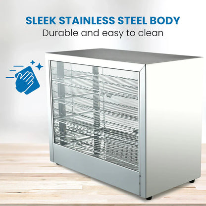EUROCHEF Electric Food Warmer Display, 1000W, 4-Tier Stainless Steel