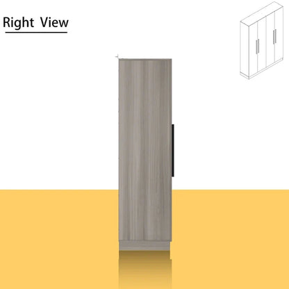 Modern Freestanding Solid Wood Wardrobe Closet With Storage Shelves
