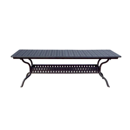Nassau 11-Piece Patio Dining Set (with 2 Swivel Rockers) and 42 x 92 / 42 x 120  Rectangular Extension Dining Table