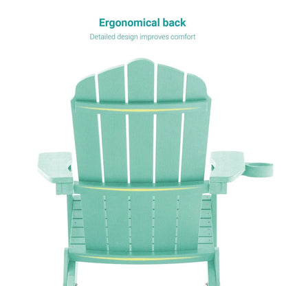 Bonosuki Set of 2 Folding Adirondack Chair Patio Fire Pit Chair