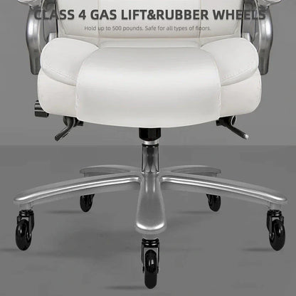 Bossin Big and Tall Executive Office Chair,500LBS Adjustable Lumbar Support Ergonomic Chair with High Back PU Leather Computer