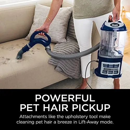 2025 Shark NV360 Navigator Lift-Away Deluxe Upright Vacuum with Large Dust Cup Capacity, HEPA Filter, Swivel Steering, Upholstery Tool & Crevice Tool, Blue