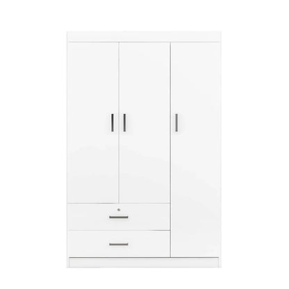 3-Door Wardrobe with 2 Drawers