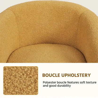 Yaheetech Club Chair Accent Barrel Chair Upholstered Arm Chair