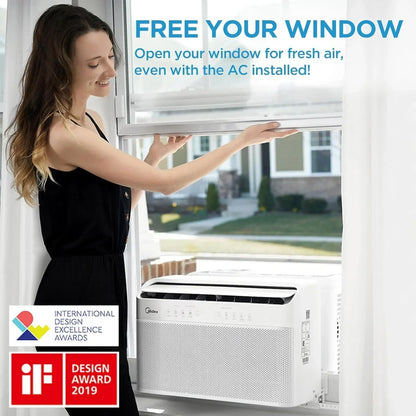 Midea 12,000 BTU U-Shaped Smart Inverter Window Air Conditioner Cools up to 550 square feet