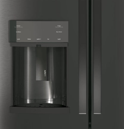 GE Appliances PFE28KBLTS 36 Inch French Door Refrigerator Black Stainless Steel