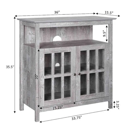 Convenience Concepts Big Sur Highboy 40 inch TV Stand with Storage Cabinets