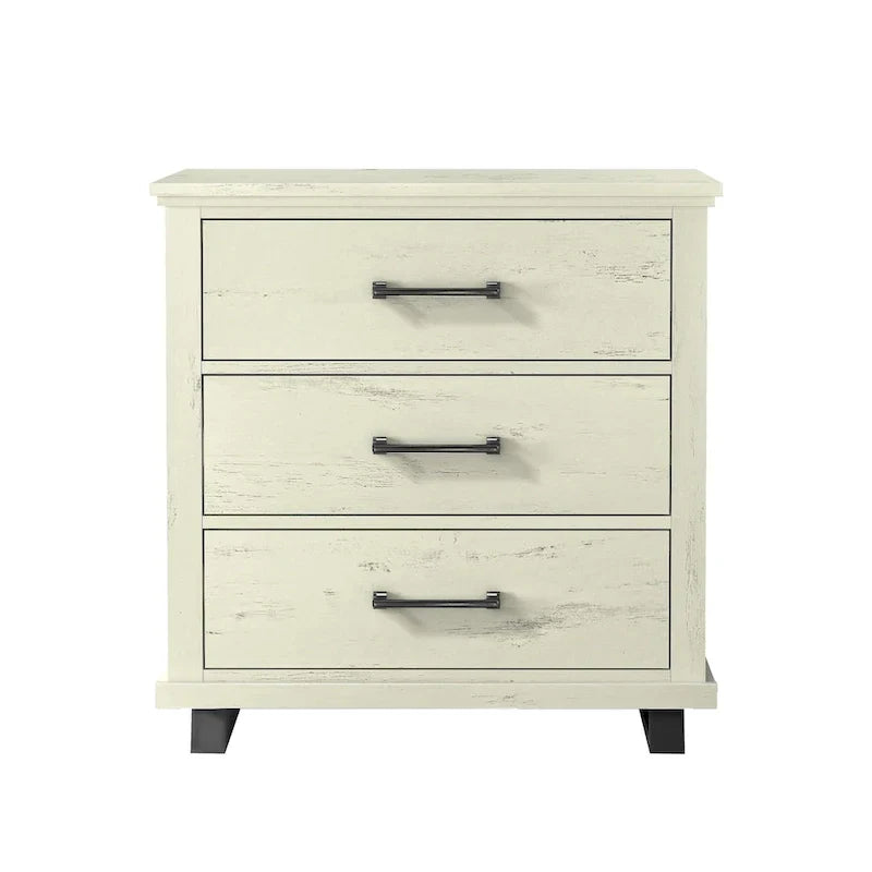 Farmhouse 4-Piece Bedroom Set - 2 Nightstand, 1 Chest and 1 Dresser