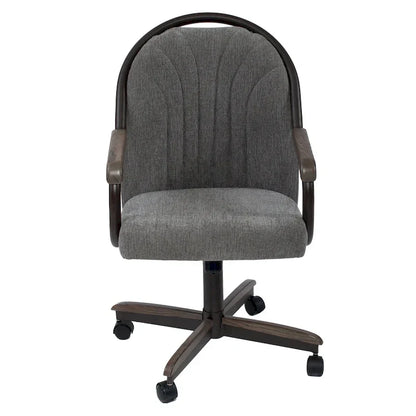 Casual Dining Cushion Swivel-and-Tilt Rolling Caster Chair