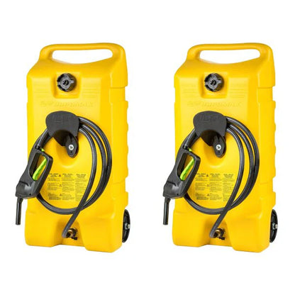 14 Gal Diesel Fuel Tank Container Pump, 2 Pack, Yellow