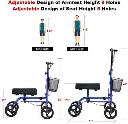 RINKMO Economy Knee Scooter Steerable Knee Walker
