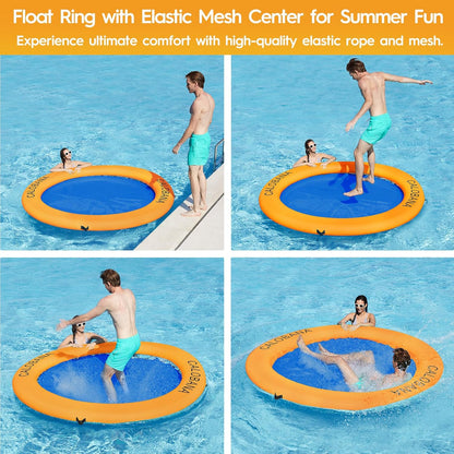 Round Floating Ring Hammock - Heavy Duty Inflatable Raft