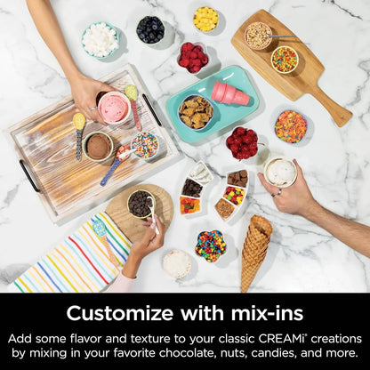 2025 Swirl by CREAMi Ice Cream and Soft Serve Maker, Sorbet, Milkshake, Frozen Yogurt, Low Calories Program & More, 13-in-1, Soft Serve Handle, (2) CREAMi Swirl 16oz Pints, For Kids & ALL ages, NC701