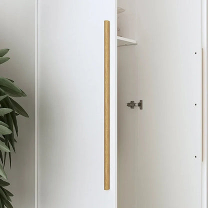 Modern Freestanding Solid Wood Wardrobe Closet With Storage Shelves