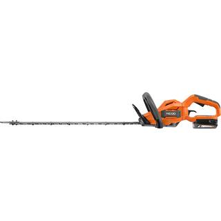 RIDGID 18V Brushless Cordless Battery 22 in. Hedge Trimmer with 2.0 Ah Battery and Charger R01401K