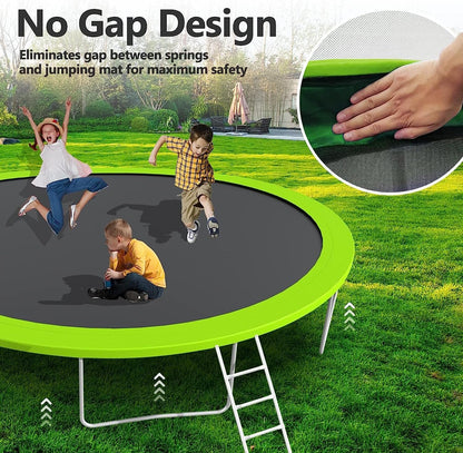 Upgraded 16Ft Trampoline with Basketball Hoop & Net