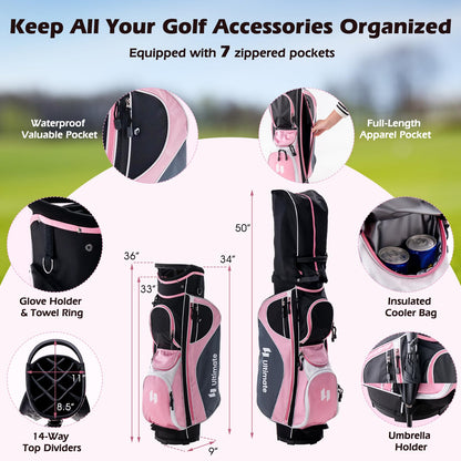 2025 Complete Golf Club Set for Women, 11 PCS Right Handed Golf Clubs with 460CC