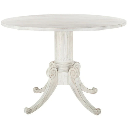SAFAVIEH Jeane Antique White Drop Leaf Dining Table - 43 W x 43 D x 31 H - 43Wx43Dx31H