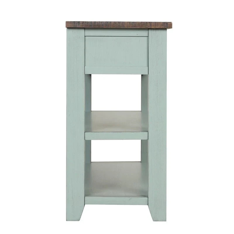 Wood Console Table with 3 Storage Drawers and 2 Shelves