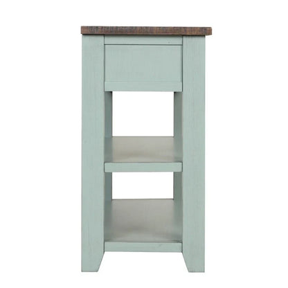Wood Console Table with 3 Storage Drawers and 2 Shelves