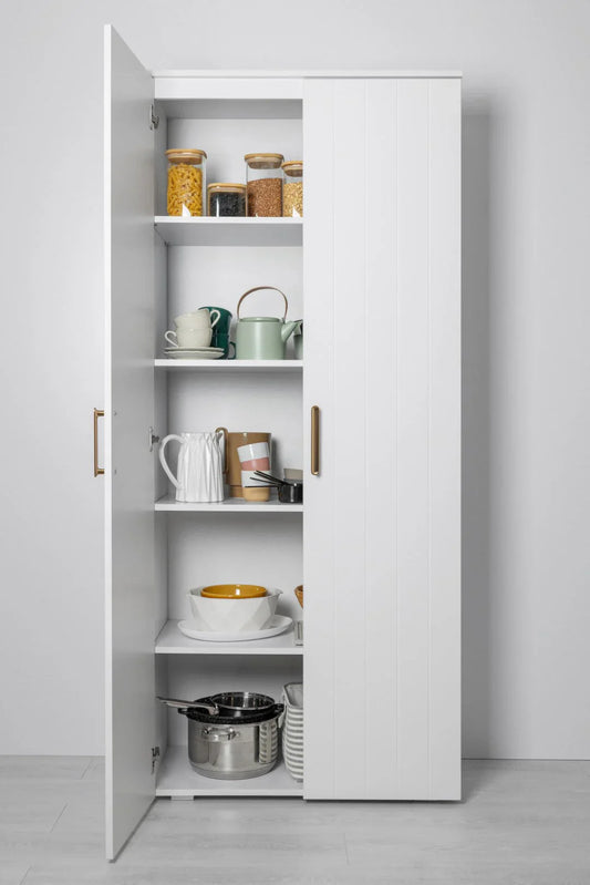 STOCKHOLM UNIVERSAL STORAGE CUPBOARD - VJ PANEL - DECO GOLD HANDLE