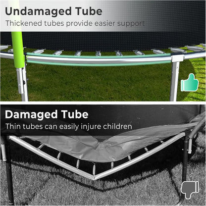 Upgraded 16Ft Trampoline with Basketball Hoop & Net