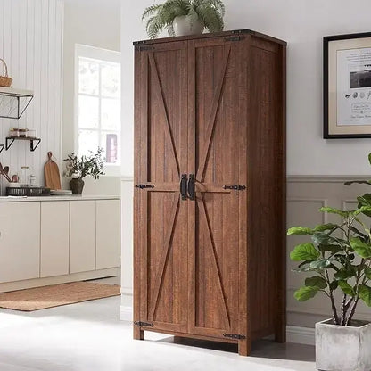 Farmhouse Storage Cabinet, Armoire, Rustic Pantry, Versatile Storage