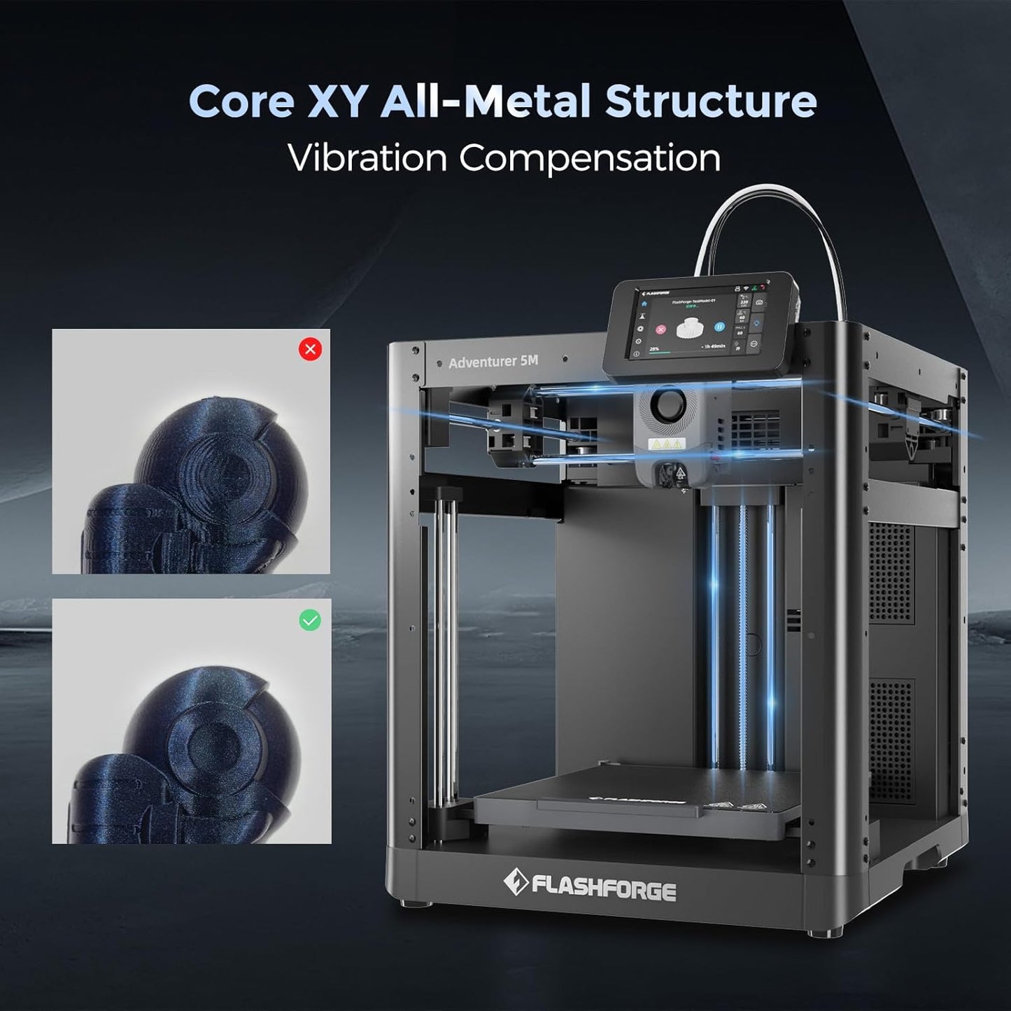 Adventurer 5M 3D Printer with Auto Leveling & High Speed