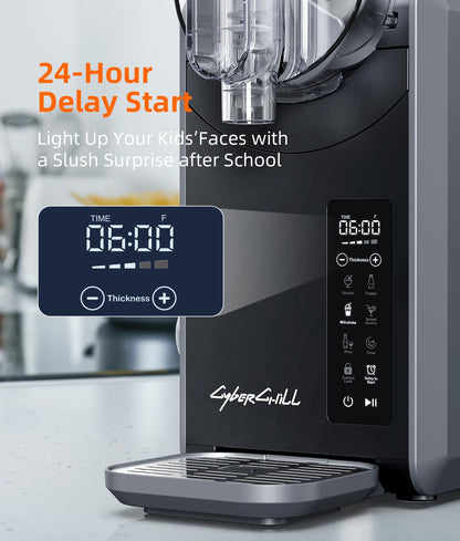 Slushie Machine - Professional Frozen Drink Maker No Ice Needed- 70 oz Slushy Machine for Home with LED Display - One-Touch Reservation & 6 Pre-set Programs for Frozen Margaritas, Frapps & Ice Cream