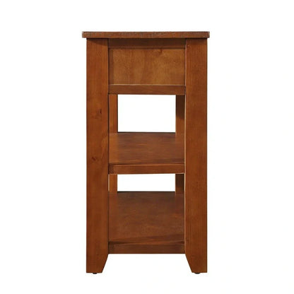 Wood Console Table with 3 Storage Drawers and 2 Shelves