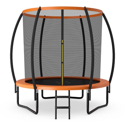 8/10/12FT ASTM Approved Outdoor Large Recreational Trampoline with Ladder & Enclosure Net Safety Pad