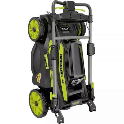 40V Brushless 20 in. Walk Behind Self Propelled Mower String Trimmer Leaf Blower with (2) Batteries and (2) Chargers