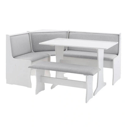 Sedley Farmhouse Nook Dining Set with Storage