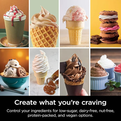 2025 Swirl by CREAMi Ice Cream and Soft Serve Maker, Sorbet, Milkshake, Frozen Yogurt, Low Calories Program & More, 13-in-1, Soft Serve Handle, (2) CREAMi Swirl 16oz Pints, For Kids & ALL ages, NC701