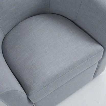 Set of 2 Modern Upholstered Swivel Barrel Chair Living Room Accent Chair